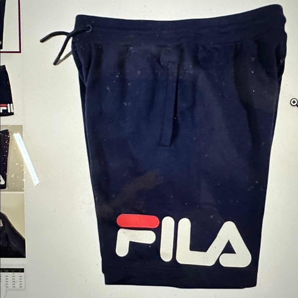 Fila Men's Navy Blue Athletic Shorts, medium